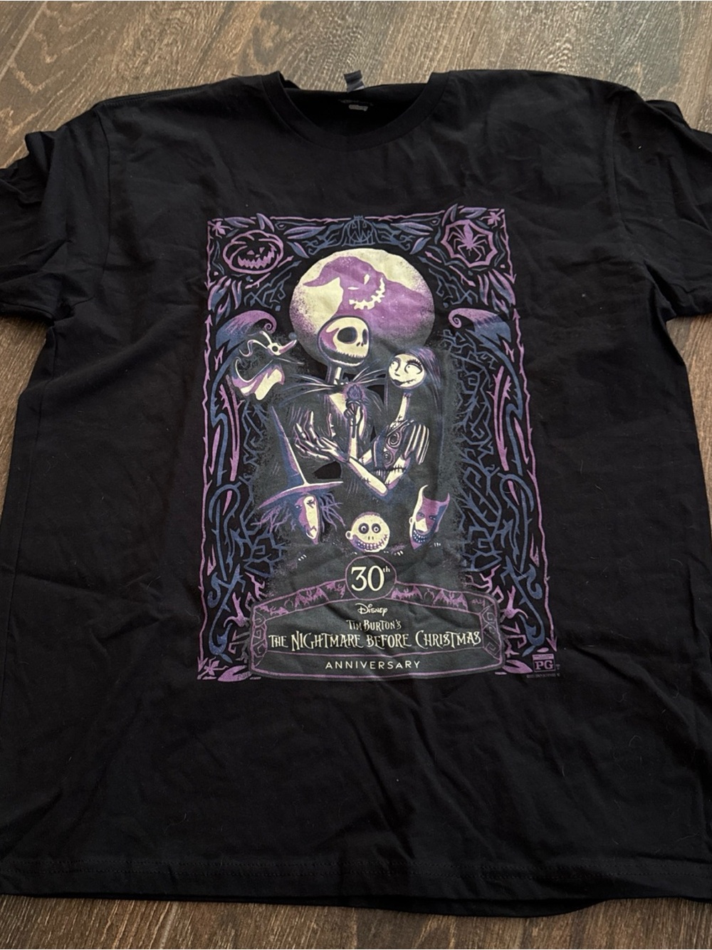 Disney Black T‑Shirt with White Logo Print